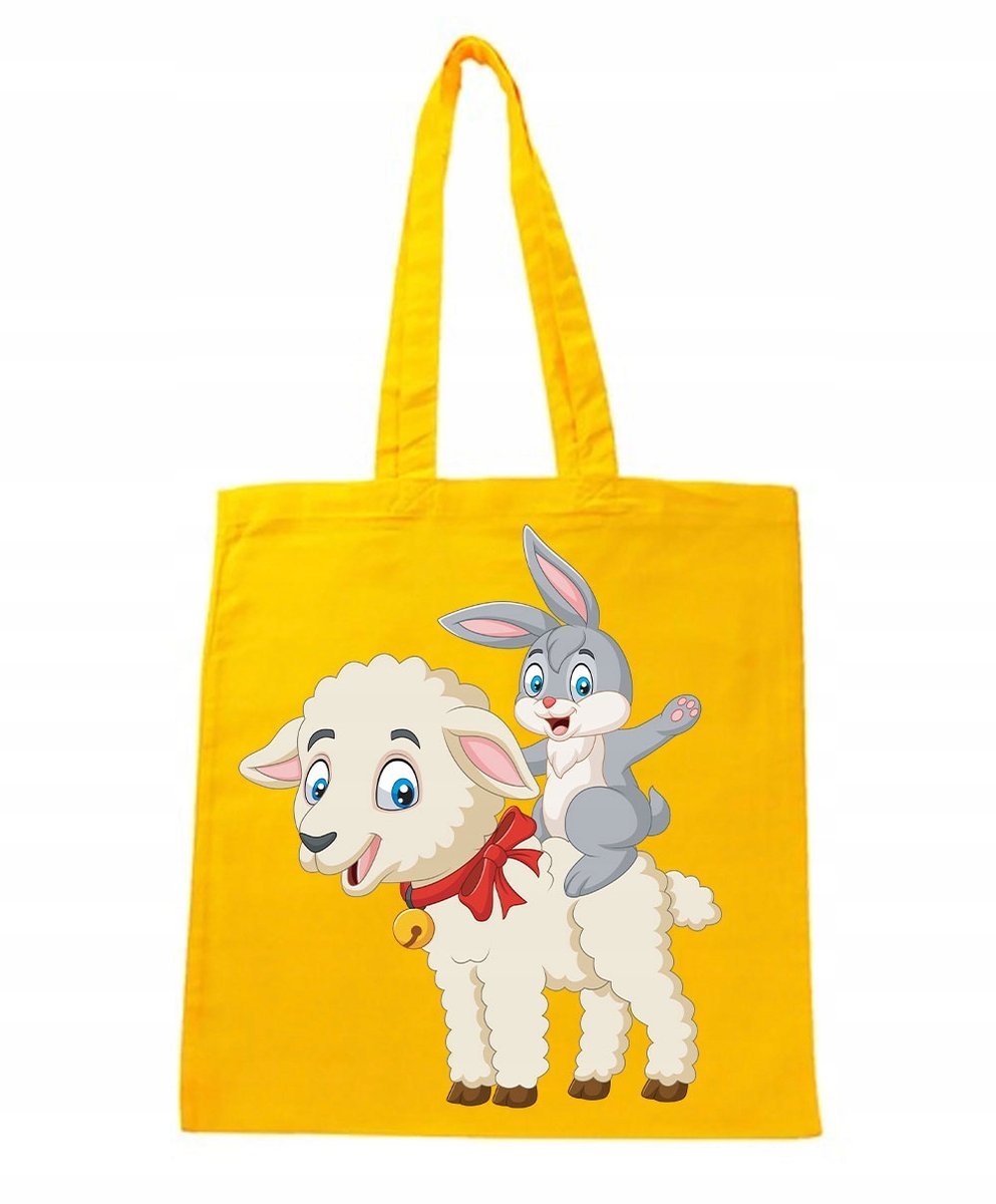 TORBA ŻÓŁTA NA RAMIĘ ŚWIĄTECZNA WIELKANOC ZAJĄC