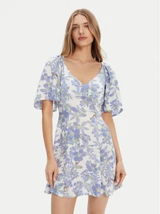 Roxy Sukienka letnia Mercado Mini Crepe ERJWD03868 Biały Regular Fit - Sukienki - miniaturka - grafika 1