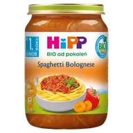 Dania dla dzieci - HiPP Danie Bio, spaghetti bolognese, po 1 roku, 250 g - miniaturka - grafika 1