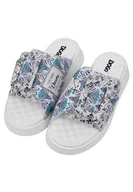 Kapcie damskie - DOGO Kobiety Wegańska Skóra Wielokolorowe Kapcie - Let Your Dreams Be Your Wings Wzór, Kolor: wielokolorow, 37 EU - miniaturka - grafika 1