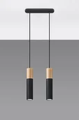 Lampy sufitowe - Sollux Lighting Lampa wisząca PABLO 2 czarna - miniaturka - grafika 1