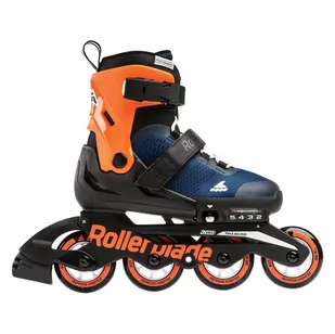 Rollerblade Rolki Microblade 2021 midnight blue/warm orange 07062100 174 - Rolki - miniaturka - grafika 1