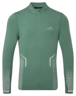 Bluzy sportowe męskie - RONHILL Bluza biegowa męska TECH REFLECT 1/2 ZIP dark sage/reflect - miniaturka - grafika 1