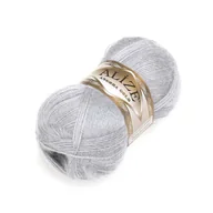 Pasmanteria - Włóczka Alize Angora Gold nr 208 jasny popielaty wełna - miniaturka - grafika 1