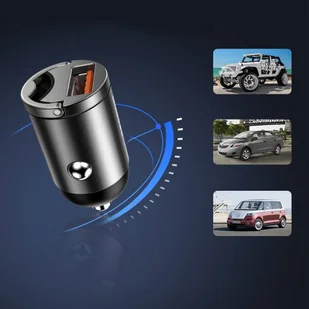 Baseus Tiny Star mini inteligentna ładowarka samochodowa USB 30W Quick Charge 3.0 niebieski (VCHX-A03) hurtel-53290-0 - Ładowarki samochodowe - miniaturka - grafika 38