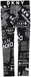 Spodnie i spodenki dla dziewczynek - DKNY Legginsy w kolorze czarnym - grafika 1