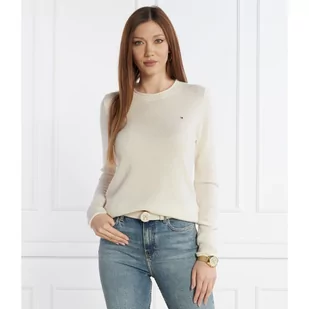 Tommy Hilfiger Wełniany sweter SOFT C-NK | Regular Fit - Swetry damskie - miniaturka - grafika 1