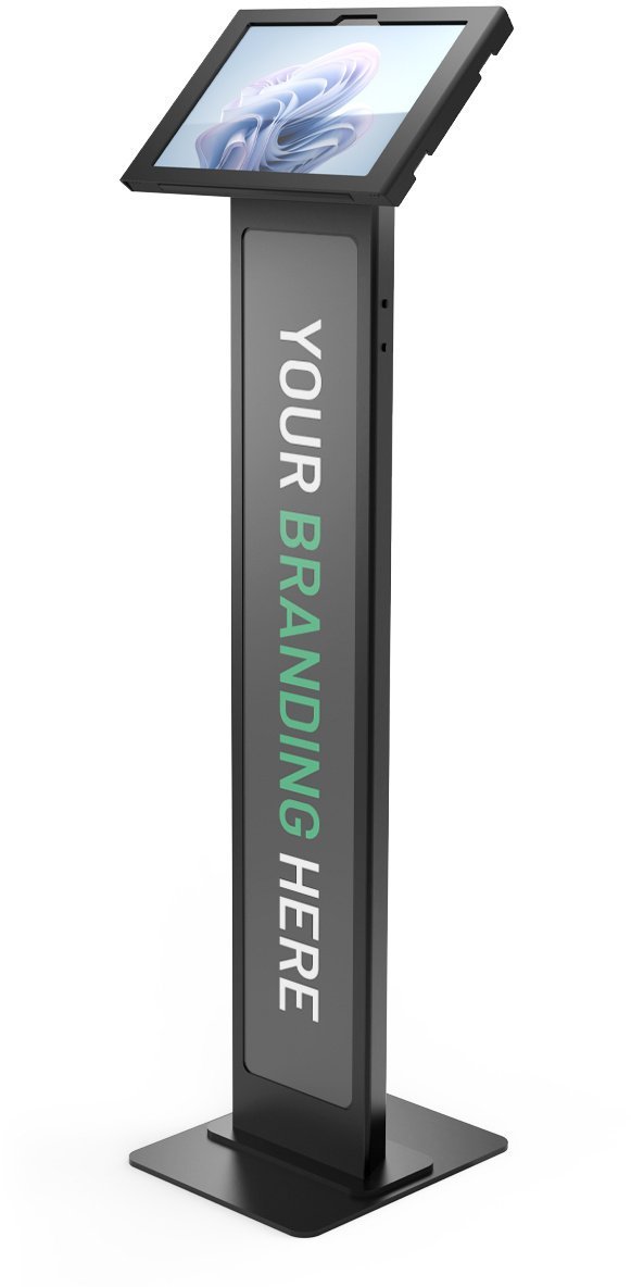 Stojak Compulocks Surface Pro 8-11 Apex Enclosure Brandable Floor Stand - Ustawienie - do tabletu - możliwość brandingu - zablokowany - ramka metalowa - czarny - wielkość ekranu: 33 cm 13