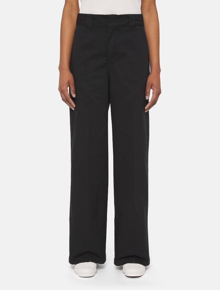 pantaloni donna dickies w wide leg pant dk0a4yse blk black