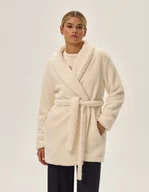 Bielizna nocna - Szlafrok damski Jamie - kremowy S - miniaturka - grafika 1