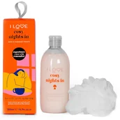 Kosmetyki do kąpieli - I Love Cosy Night's In zestaw żel do kąpieli i pod prysznic 500ml + myjka do ciała - miniaturka - grafika 1