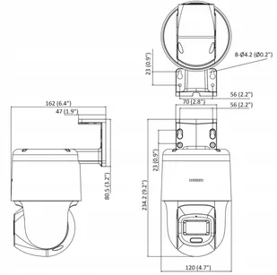 Kamera obrotowa IP PTZ Hikvision DS-2DE2C400SCG-E 4MPx ColorVu, Audio, LED 30m - Kamery IP - miniaturka - grafika 3