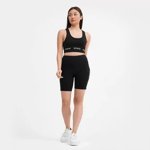 Damskie kolarki Guess Aline Biker - czarne - GUESS - Spodnie sportowe damskie - miniaturka - grafika 1
