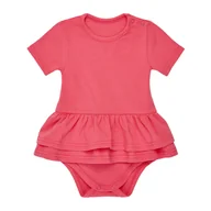 Body dla niemowląt - Body z baskinką koralowe, krótki rękaw 68 - miniaturka - grafika 1