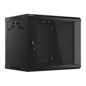 Szafy rack - Lanberg Szafa 19" 9U, czarna FLAT PACK WF01-6409-10B - miniaturka - grafika 1