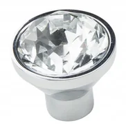 Klamki - Schaffner Gałka kryształ stożek chrom GKRSCR - miniaturka - grafika 1