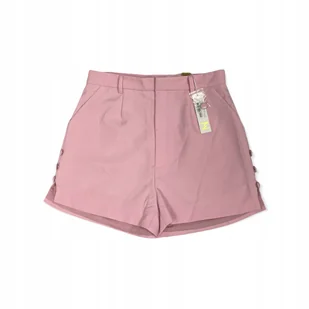 Różowe materiałowe spodenki damskie MESHKI L - Spodenki damskie - miniaturka - grafika 1