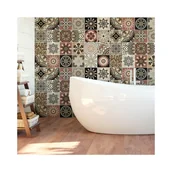 Naklejki na ścianę - Zestaw 24 naklejek ściennych Ambiance Wall Stickers Tiles Piura, 10x10 cm - miniaturka - grafika 1