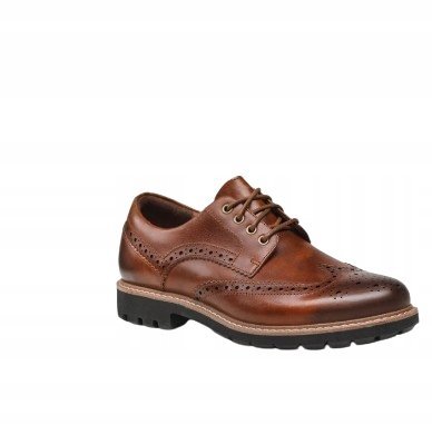 CLARKS MĘSKIE PÓŁBUTY BRĄZOWE SKÓRZANE SZNUROWANE 47 16CA