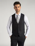 Kamizelki męskie - kamizelka rosolini slim fit granatowy - miniaturka - grafika 1
