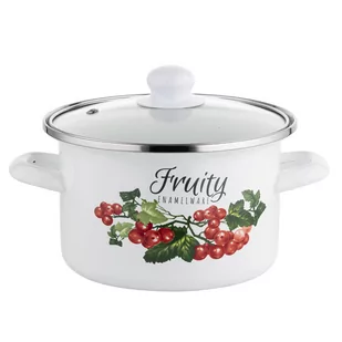 Garnek emaliowany Emalia Polska Pleszew Kalina 16 cm 2 l - Garnki - miniaturka - grafika 1