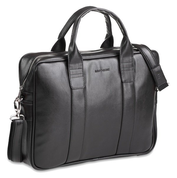 Brodrene, torba na ramię b01, ekoskóra, czarna