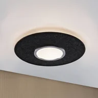 Lampy sufitowe - Paulmann Inteligentna lampa sufitowa Tulga, możliwość ściemniania, aluminiowy / szary / cynkowy, salon / jadalnia, tkanina / materiał / jedwab, nowoczesny - miniaturka - grafika 1