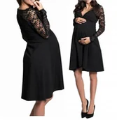 Sukienki ciążowe - Sukienka Ciążowa Do Karmienia Elegancka Rozm S - miniaturka - grafika 1