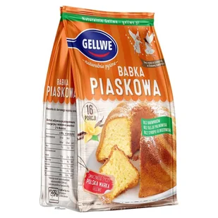 Gellwe Babka piaskowa mieszanka do domowego wypieku 375 g - Dodatki do ciast w proszku - miniaturka - grafika 1