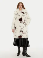 Płaszcze damskie - Sisley Futro 2WIWLN05A Écru Comfort Fit - miniaturka - grafika 1