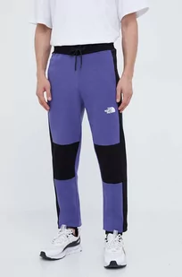 The North Face spodnie dresowe bawełniane kolor fioletowy wzorzyste - Spodnie męskie - miniaturka - grafika 1
