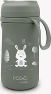 Bidony dla dzieci - Nuvita Nuvita, MOOVO, Bidon termiczny z ustnikiem Sage green, 350 ml - miniaturka - grafika 1
