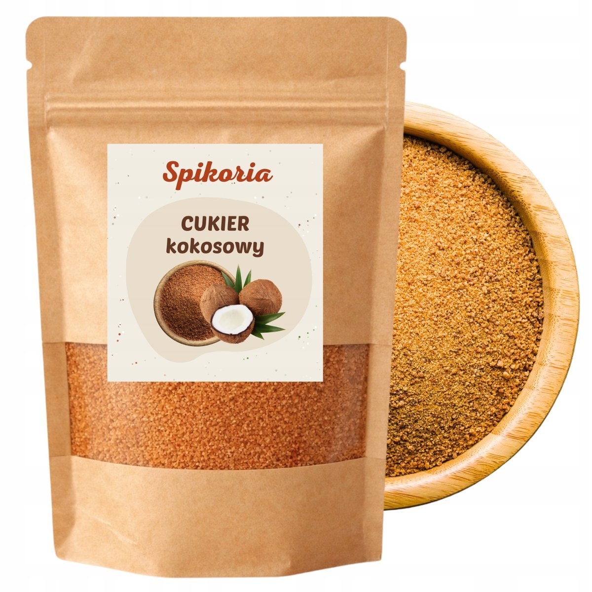 Cukier KOKOSOWY 500 g zamiennik cukru cukier z kokosa Spikoria