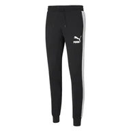 Spodnie męskie - Męskie Spodnie PUMA ICONIC T7 TRACK PANTS PT PUMA BLACK 53009801 – Czarny - miniaturka - grafika 1
