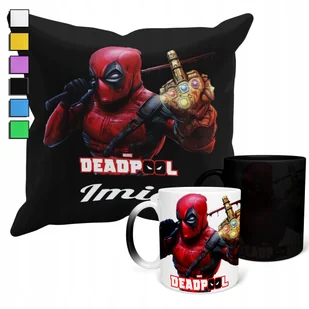 ZESTAW KUBEK MAGICZNY + POSZEWKA Z PODUSZKĄ-AVENGERS DEADPOOL PREZENT+ IMIĘ - Gadżety dla niej i dla niego - miniaturka - grafika 1