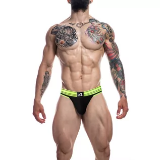 Bielizna erotyczna męska - Cut4Men Jockstrap Rugby Green L - grafika 1