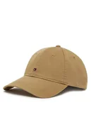 Czapki damskie - Tommy Hilfiger Czapka z daszkiem Essential Flag Soft Cap AW0AW17632 Beżowy - miniaturka - grafika 1