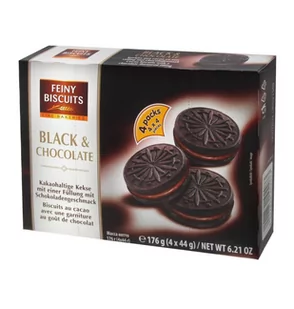 Feiny Biscuits Herbatniki Czarne i Czekoladowe 176 g - Inne słodycze - miniaturka - grafika 1