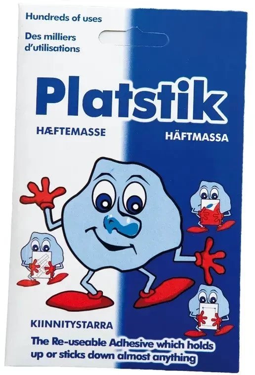 Plastik Hæftemasse 60g, blå