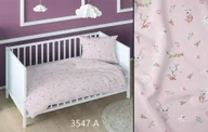 Pościel dla dzieci - Pościel bawełniana 140x200 króliki różowa dziecięca zapinana na suwak KARO Bawełna Max - miniaturka - grafika 1