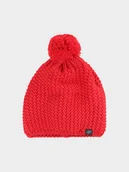 Czapki damskie - Czapka zimowa z pomponem męska 4F 4FWAW24ACAPM461-62S Czerwony L - miniaturka - grafika 1