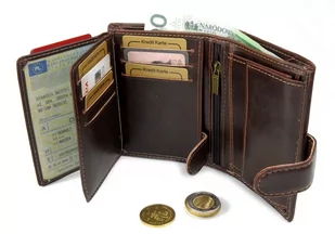 Portfel Męski WILD E-skóra Duży Pionowy Z Zapięciem WI1141-1 - Portfele - miniaturka - grafika 2