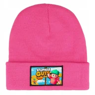 Czapki damskie - CZAPKA BEANIE ZIMOWA CIEPŁA RÓŻOWA DLA DZIECI MOTYW CHAMPION STUMBLER WZ - miniaturka - grafika 1