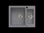 Zlewozmywaki - Torrano Zlewozmywak Granitowy 1.5 Komory 60X49,5 Cm Szary - miniaturka - grafika 1