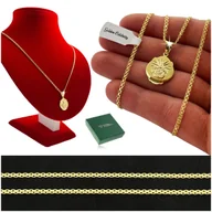 Biżuteria dla dzieci - ZŁOTY NASZYJNIK BISMARK + MEDALIK SREBRO PR 925/585 PREZENT DLA DZIEWCZYNKI - miniaturka - grafika 1