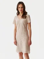 Sukienki - Tatuum Sukienka koktajlowa Sono T2406.204 Beżowy Regular Fit - miniaturka - grafika 1