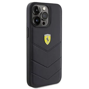 Etui Ferrari Quilted Metal Logo na iPhone 15 Pro Max - czarne - Etui i futerały do telefonów - miniaturka - grafika 2