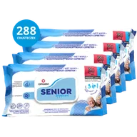Akcesoria dla osób starszych i niepełnosprawnych - Zestaw Opharm Senior Hygienic 3w1, chusteczki nawilżane, 4 x 72 sztuki - miniaturka - grafika 1