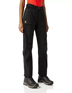 Spodnie damskie - Fjallraven Fjallraven Damskie spodnie sportowe Keb Eco-shell Trousers W czarny czarny XL 89602 - grafika 1