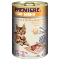 Mokra karma dla kotów - PREMIERE Meat Menu Kitten Wołowina i kompozycja drobiowa 6x400 g - miniaturka - grafika 1